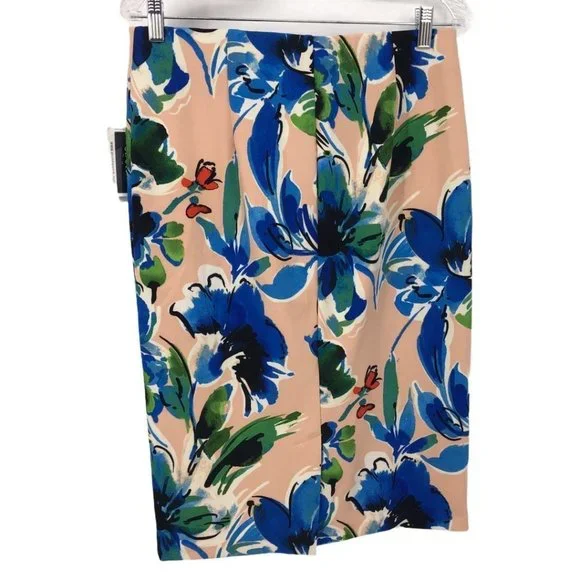 ECI All Over Floral Printed Crepe Back Scuba Skirt NWT - Picture 6 of 11